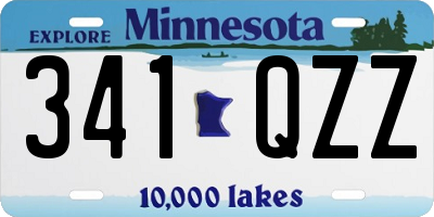 MN license plate 341QZZ