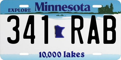 MN license plate 341RAB