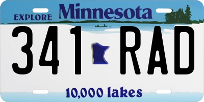 MN license plate 341RAD