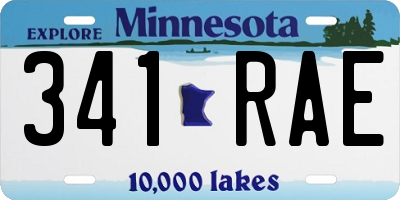 MN license plate 341RAE