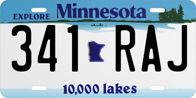 MN license plate 341RAJ
