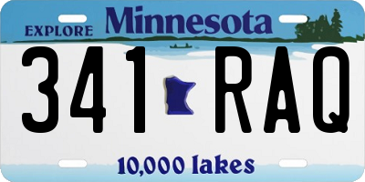 MN license plate 341RAQ