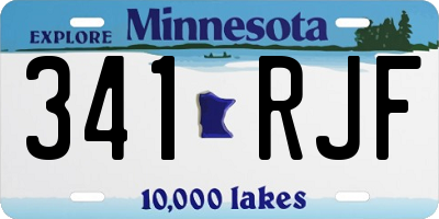 MN license plate 341RJF