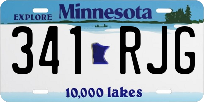 MN license plate 341RJG