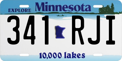 MN license plate 341RJI