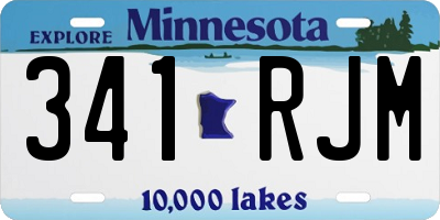 MN license plate 341RJM
