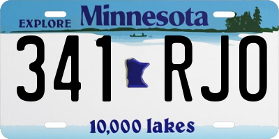 MN license plate 341RJO