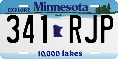 MN license plate 341RJP