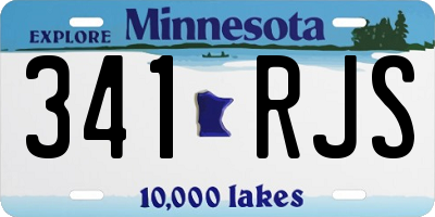 MN license plate 341RJS