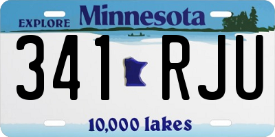 MN license plate 341RJU