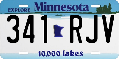 MN license plate 341RJV