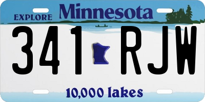 MN license plate 341RJW
