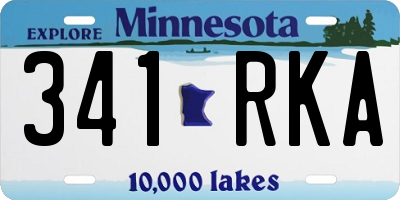 MN license plate 341RKA