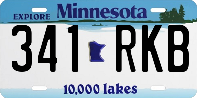 MN license plate 341RKB