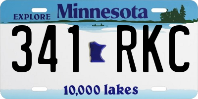 MN license plate 341RKC