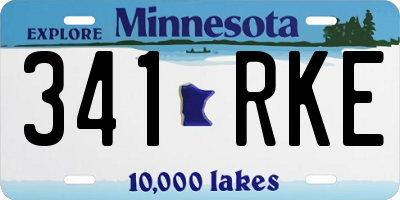 MN license plate 341RKE