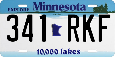 MN license plate 341RKF