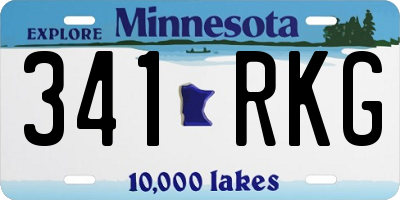 MN license plate 341RKG