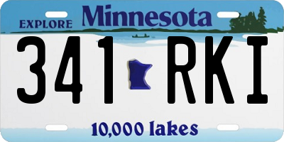 MN license plate 341RKI