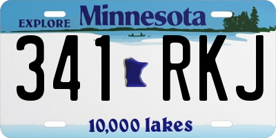 MN license plate 341RKJ