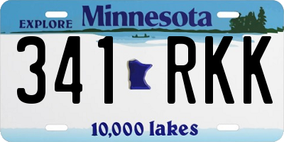 MN license plate 341RKK