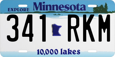 MN license plate 341RKM
