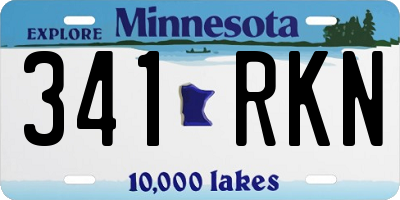 MN license plate 341RKN