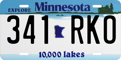 MN license plate 341RKO