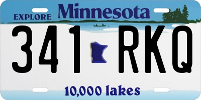 MN license plate 341RKQ