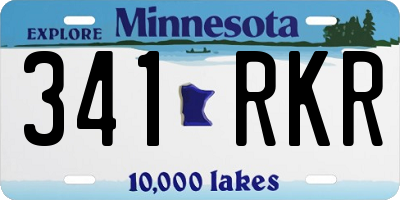 MN license plate 341RKR