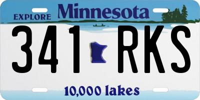 MN license plate 341RKS