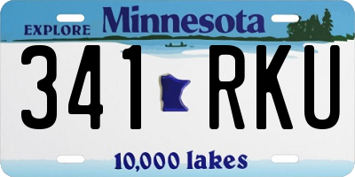 MN license plate 341RKU