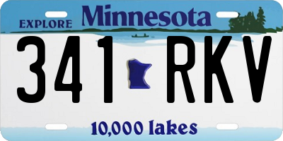 MN license plate 341RKV