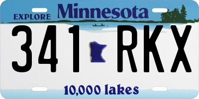 MN license plate 341RKX