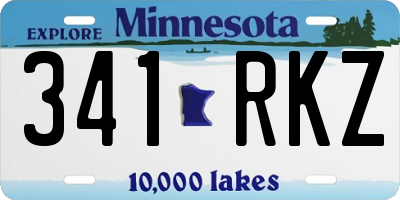 MN license plate 341RKZ