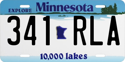 MN license plate 341RLA