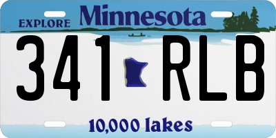 MN license plate 341RLB