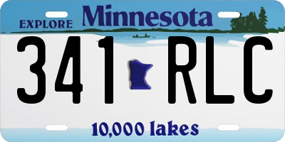 MN license plate 341RLC