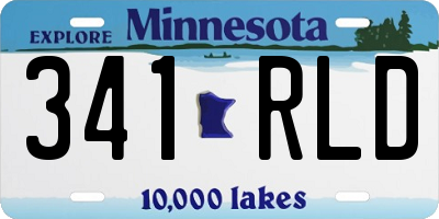 MN license plate 341RLD