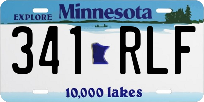 MN license plate 341RLF