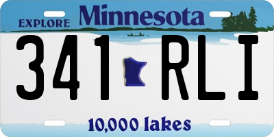MN license plate 341RLI