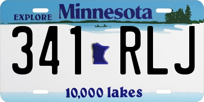 MN license plate 341RLJ