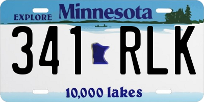 MN license plate 341RLK