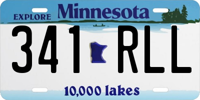 MN license plate 341RLL