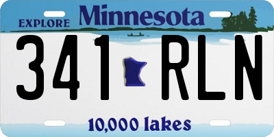MN license plate 341RLN