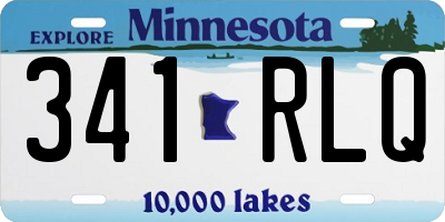 MN license plate 341RLQ