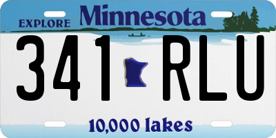 MN license plate 341RLU