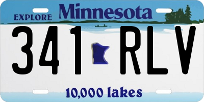 MN license plate 341RLV