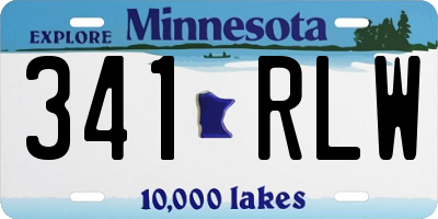 MN license plate 341RLW