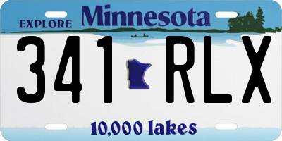MN license plate 341RLX